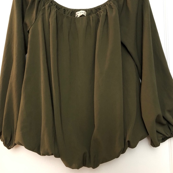 Off Shoulder Top | Olive Green Color | Size Medium - Picture 7 of 8